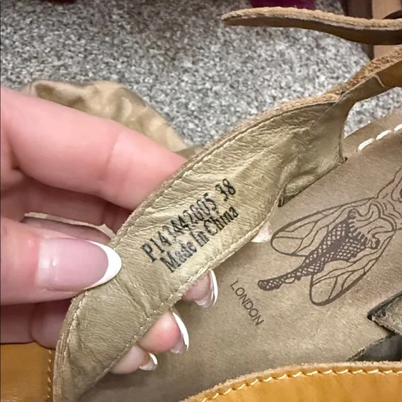 Fly London Women's Yellow Wedge Sandals - Picture 3 of 7